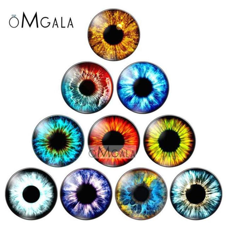 10 Pairs 20mm Glow In The Dark Glass Lizard Eyes Round Dome - Foto 6