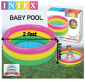 Intex Sunset Glow Baby Pool For Kids (Size 24”/8.5”). 