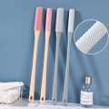 Toe Gap Cleaning Brush, Bathroom Soft Gel Exfoliating Toe Gap Foot Brush, 15.7" Foot Scrubber in Shower with Long, for All Young and Old. 
