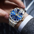 LouisWill Men Watch Men's Fashion Simple Double Calendar Waterproof Steel Band Watch Waterproof Quartz Watch Fashion Men Watches Luxury Men Watch Business Casual. 