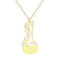 CHENGXUN Volumatric Flask Chemistry Pendant Necklace for Women Girls Stainless Steel Charm Neck Chain Jewelry Scientist Gift. 