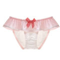 【AmbitionmA】 Japanese Navy Style Cartoon College Cosplay Milk Silk Underwear Bow Sexy Cute Lovely Women's Panties High Elasticity Breifs. 