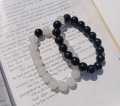 Couple Beats Bracelet Black and White for Men and Women with High Quality beads. 
