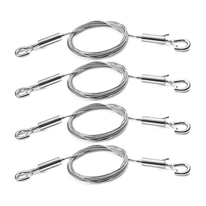 4 Pcs 2M X 1.5mm Adjustable Picture Hanging Wire Kit Heavy Duty Stainless Steel Wire Rope