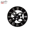 Roman Gear Wooden Clock |Fancy wall Clocks for rooms decoration | Blazonry Decor. 