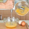 New Manual Egg Beater Stainless Steel Semi Automatic Rotary Kitchen Accessories Tools. 