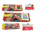 Calculator Geometry Box for boys, Fancy Geometry box with calculator and magnetic buttons for boys, geometry box for boys. 