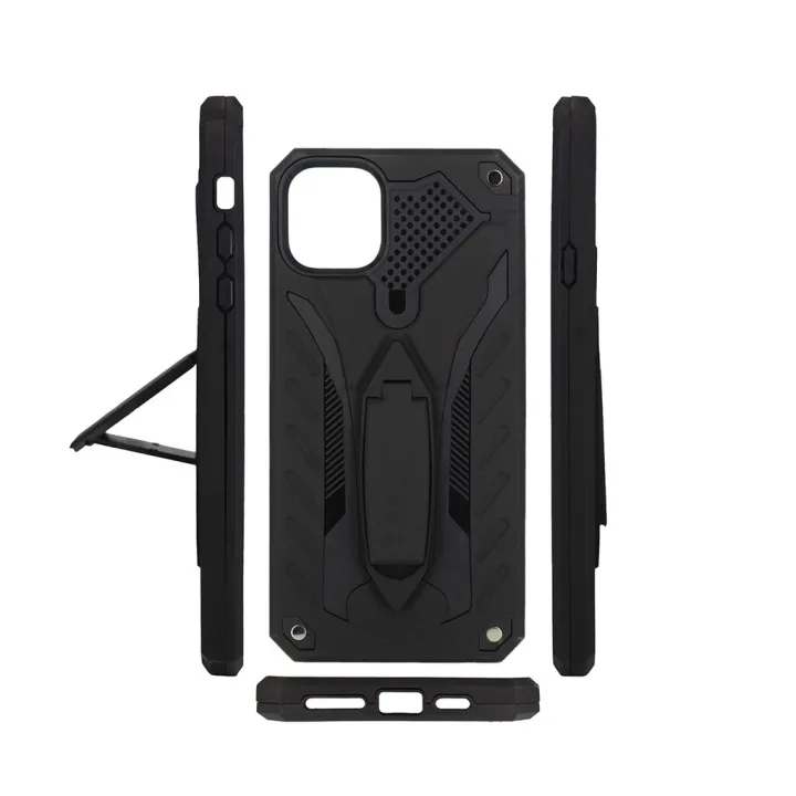 Mobile%20Cover%20%7C%20iPhone%2011%20Pro%20Max%20Commando%20Black%20Back%20Case,%20Protective%20Mobile%20Cover%20with%20Pouch%20-%20Image%202