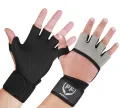 PF Weightlifting Gym Gloves Fitness Wrist Wraps Exercise Black. 