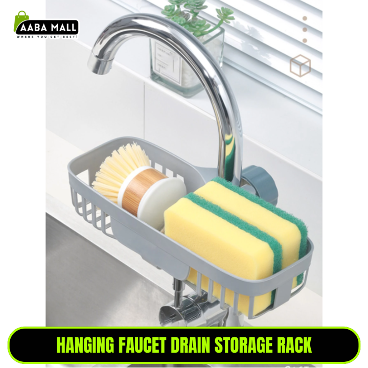 Hanging Faucet Drain Rack, Faucet Storage Rack | Hanging Faucet Drain Rack | PP Sink Storage Organizer | Faucet Hanging Caddy for Kitchen & Bathroom