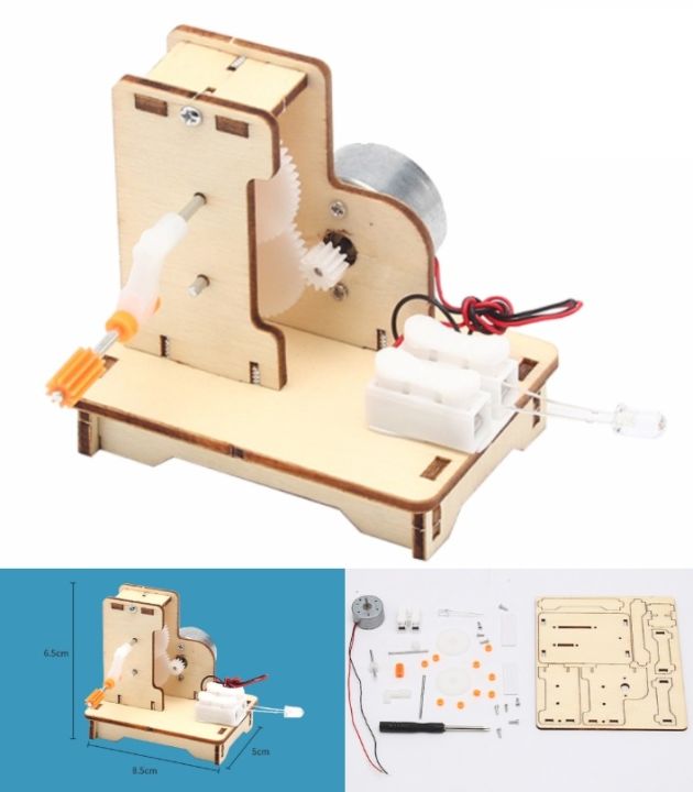 DIY STEM Hand-crank electricity generator science kit experiment DIY ...