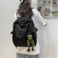 Backpacks Women Korean Style Harajuku Multifunction Travel Large Capacity Backpack Retro Solid Waterproof Bag Students Preppy. 