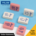 Milan Rectangular Flexible Soft Synthetic Erasers 445 Box Of 45 Pcs. 