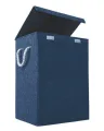 Fabric Laundry Basket Hamper Lid & Handle Ideal for Clothes Storage Fabric Storage Box & Square Baskit Bins Cloth Organizer Cubes Organizer with Handles Jewelry And Makeup Storage Box with Dual Handles. 