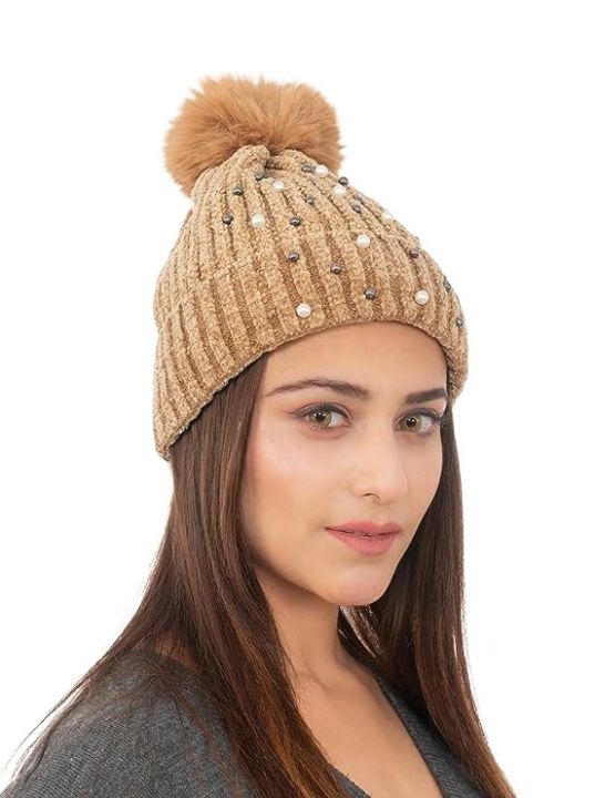 AMOLDO%20Wool%20Beanies%20Women%20Poms%20Fashion%20Pearl%20Knitted%20Hat%20Girls%20Female%20Beanie%20Cap%20Stylish%20Moti%20Cap%20-%20Image%204