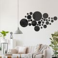 3D Mirror Wall Decor, Round Acrylic Mirror, 3D Wall Decor Peel and Stick Wall Stickers for Living Room Bedroom Bathroom. 