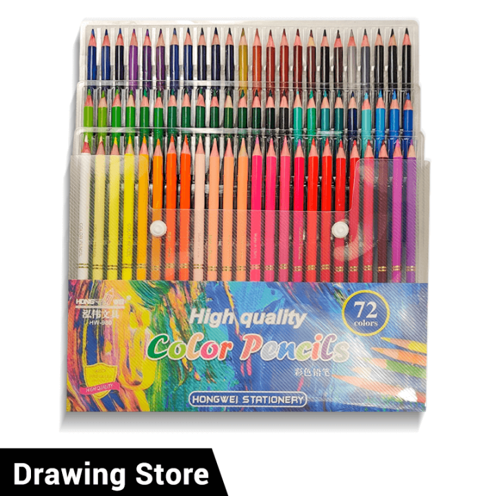 Hongwei Professional Classic Colored Pencils Set In Portable Box 72 Colors