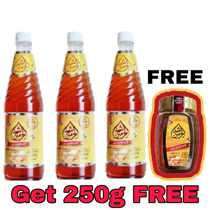 Pure excellent Quality honey 3kg with 250g FREE ( Al-Harmain - Naam hi Kaafi Hay )