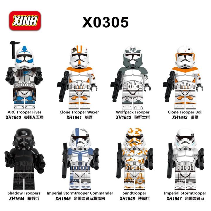 Single Sale Star War Figures Building Blocks ARC Trooper Clone Shadow Trooper Imperial Stormtrooper Sandtrooper Assemble Bricks for Children Boys Gift Toys X0305