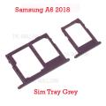 Samsung Galaxy A6 Sim Tray Sim Jacket Sim Slot Sim Door For Samsung Galaxy A6  - Grey. 