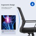 Home Office Chair Ergonomic Desk Chair Mid-Back Mesh Computer Chair Lumbar Support Comfortable Executive Adjustable Rolling Swivel Task Chair with Armrests,Black. 