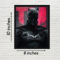 Batman Wall Frame for Room Decor 10 x 8 Inches Wooden Board with Photo Paper Stickable Wall Art for Bedroom Living Room or Gift. 