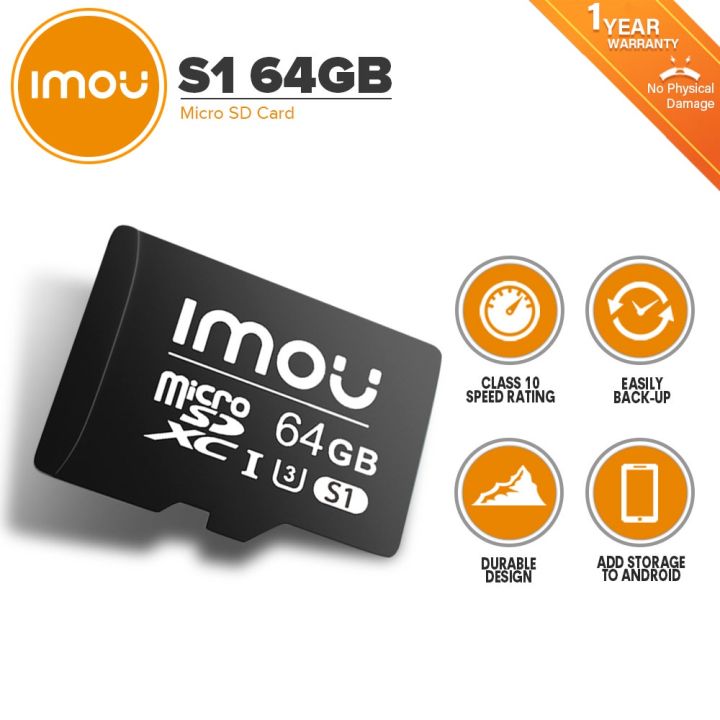 IMOU SD Card S1 High-speed 64GB 128GB  High Compatibility  Micro SDXC Card for Surveillance