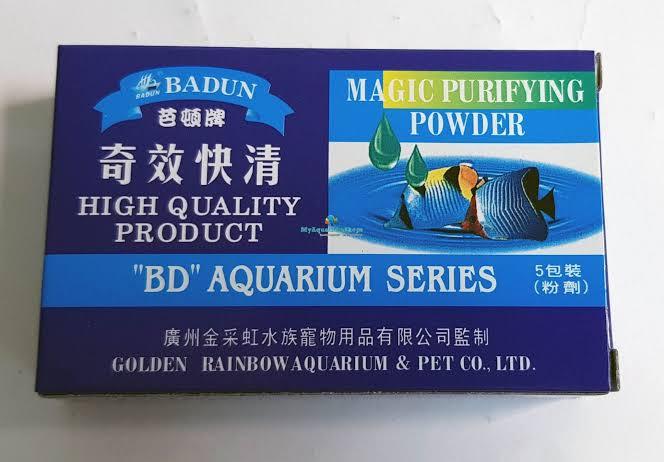 Badun Aquarium water purifier -  Magic Water Purifying Powder - 5 sachet in a pack.