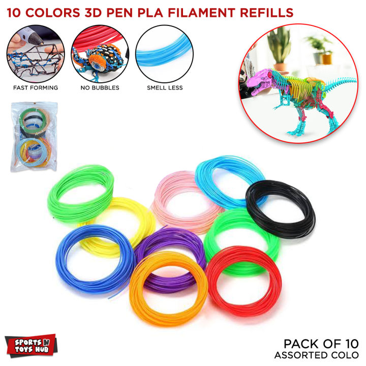 Color Refills For 3D Printing Doodle Pen, 3 D Pens Filament Multi Colors, Color Refill 3-D Filaments Print Materials. Multicolor Ink For Doodles Art Craft Pencil, Painting & Printing Pen Refilling Colour Wire, Prints Colours For Home Art Activity Set