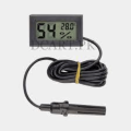 Mini Digital Thermometer Gauge with Probe LCD Display Temperature Fahrenheit Humidity Meter for Incubator, Reptile Plant Terrarium, Humidor, Guitar Case, Greenhouse. 