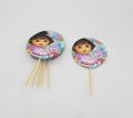 DORA THE EXPLORER THEME CUPCAKE TOPPERS PACK OF 10 CUPCAKE TOPPERS. 