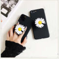For Tecno Spark Go 2024 Case + Flower Chrysanthemum Support Ring for Fall Prevention for Tecno Spark Go 2024 Back Cover. 