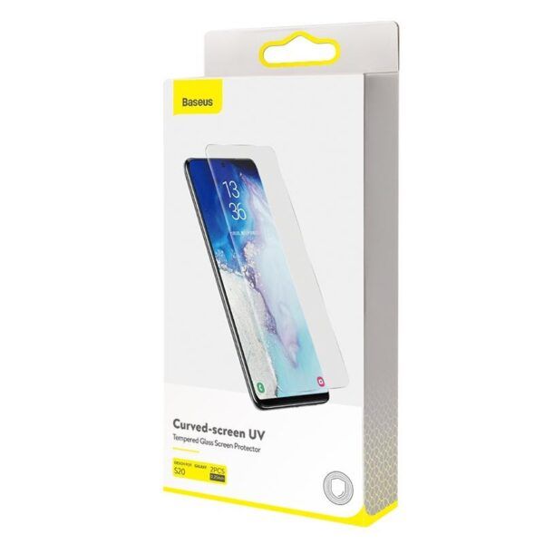 Samsung Galaxy 2pcs baseus S20 s20 Ultra and s20 plus Curved-screen UV Tempered Glass Screen Protector Compatible for S20(G Store)