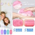 1 Pc - Silicone Exfoliating Silicone Body Scrubber Shower Brush- Hygienic Shower Loofah Sponge Alternative for Deep Clean & Soft Skin - Silicone Body Brush and Silver Infused Silicone Body Brush - Random color. 