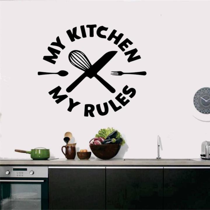 Kitchen Wall Art Sticker Removable Non-Tear Decor for Dining and Kitchen