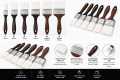 Premium Paint Brush Set 1" 2" 3" 4" 4" Double 5" Double | White Nylon Bristles | PVC Handle | Wall, Oil & Emulsion Paint Brush. 