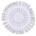 White Crystal Ball Pack Hijab | Scarf | Safety Pins Pack Of 15 Pins  & 30 Pins. 