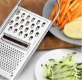 Stainless Steel Grater with Storage| vegetable peeler steel grater| hole hand-held cheese grater|  best for cheese| fruits and vegetables 3 in 1|3 Function Stainless Steel Grater| Slicer, Ginger, Cucumber, Carrot, Cheese|. 