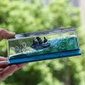 Unsinkable Black Pearl Pirate Ship Toy Cruise Ship Fluid Drift Bottle Sea Liquid Wave Boat Box Decoration For Car, Home And Office. 