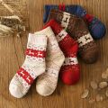 【Top mobile】1 Pair Women Christmas Socks Kinted Socks Xmas Deer Socks For Girl New Year Christmas Gift 2021 New. 
