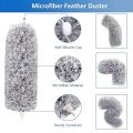 Microfiber Feather Fan Cleaner Duster|Bendable extendable Ceiling Fan Brush with 30-100inches Extension Pole|Washable Duster to Remove dust in Ceiling Fan Window Blinds Furniture. 