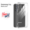 Samsung Galaxy A15 Soft Shock proof Jelly Back Cover Transparent Case. 