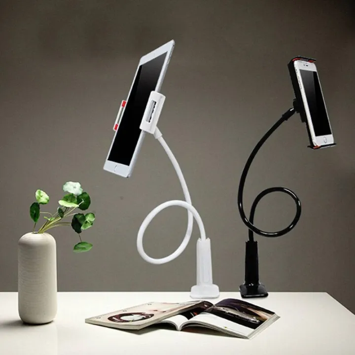 Mobile & Tablet Holder with 360 Rotation, Mobile Stand with Anti-Slip Silicone Pads & Fully Flexible Gooseneck Arm & for Bed, Table,  for All Tablet/Smartphones 4 to 10.4 Inches
