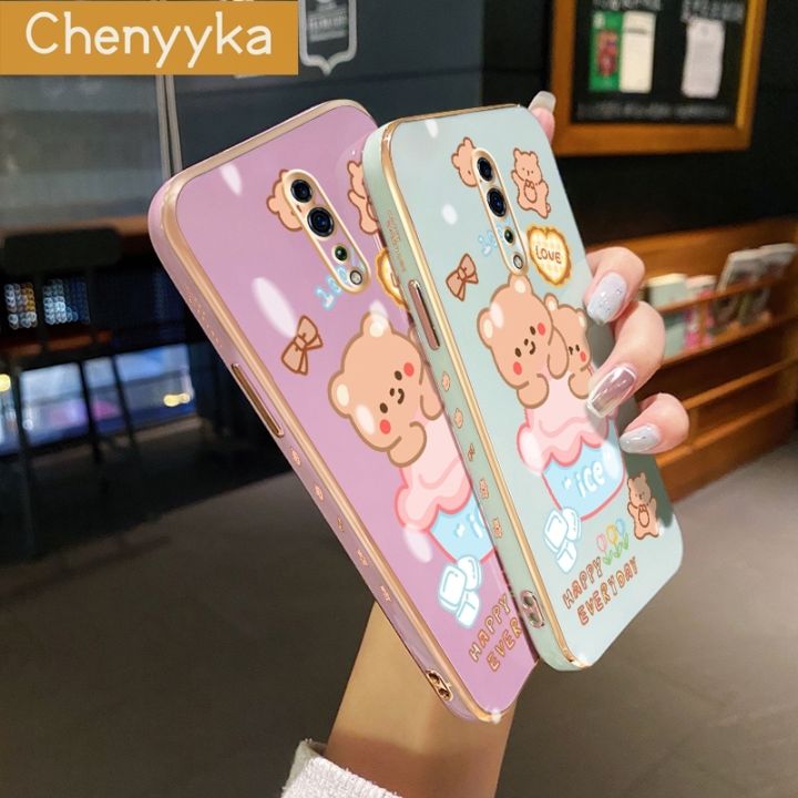 chenyyka%20For%20OPPO%20Reno%20Z%20Case%20Plating%20Side%20Edge%20Square%20New%20Design%20Phone%20Cases%20Clear%20Bear%20Pattern%20Silicone%20Casing%20Full%20Back%20Cover%20Camera%20Protect%20Shockproof%20Softcase%20-%20Image%205