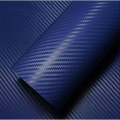 Universal Laptop Back Skin Carbon Fiber Texture - Blue. 