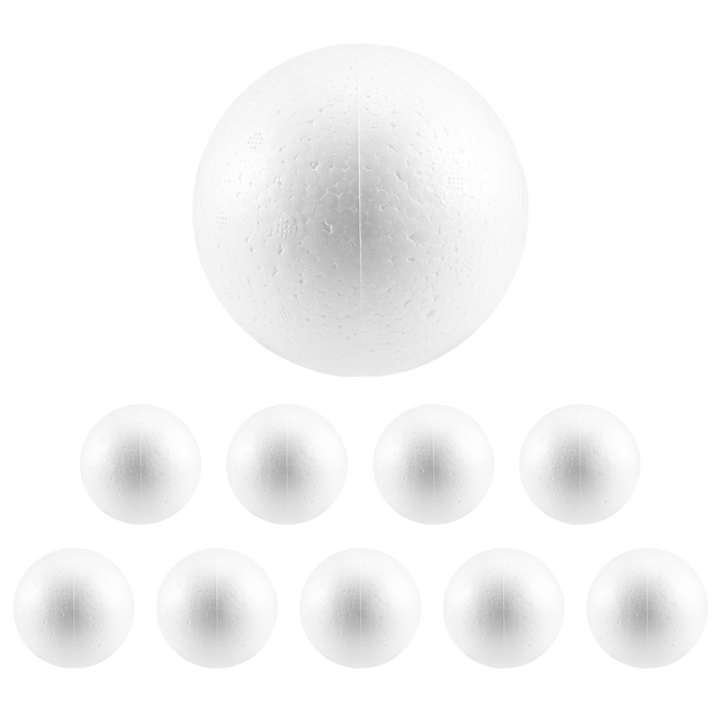 10 x Modelling Craft Polystyrene Foam Ball Sphere 10cm---White