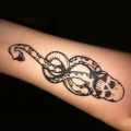 Tuosair Waterproof Unisex Harry Potter Death Eater Temporary Tattoo Sticker Cosplay. 