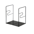 File Storage Holder, Office School Stand Rack, Iron Desktop Table Bookends Book Color Black, Size 4.33″ x 5.31″ x 8.27″ Approx Customize by HB Steel Fixerr. 