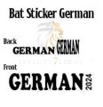 German Bat Sticker in Yellow Complete Set. 