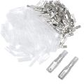 200PCS Male/Female Spade Crimp Terminals Electrical Insulating Sleeve Wire Wrap Connector, 2.8MM. 